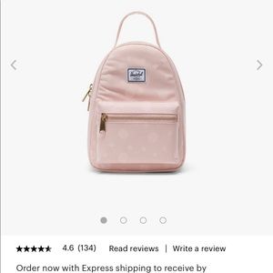 herschel nova mini polka cameo rose